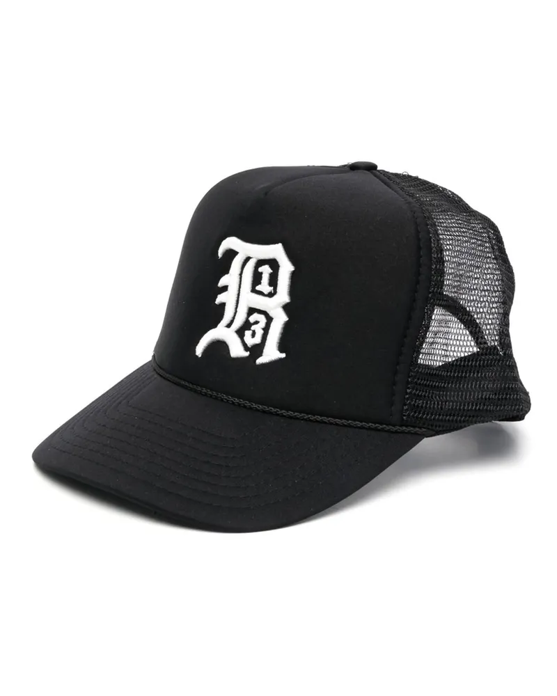 R13 Embroidered Logo Baseball Cap Black