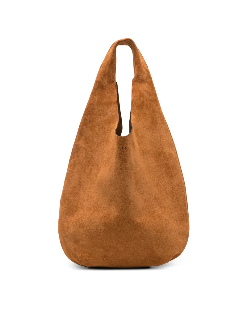 A.P.C. A. p.c. Le Neige Suede Shoulder Bag Brown