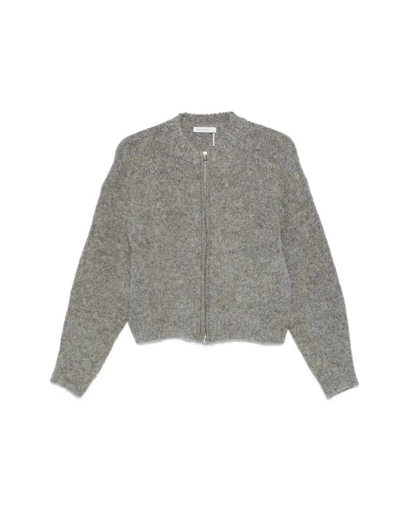 LOW CLASSIC Zip-up Cardigan Grey