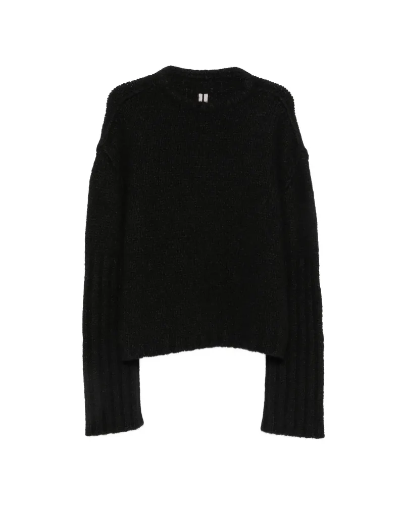 Rick Owens Ribbed-knit Long-sleeve Sweater Black