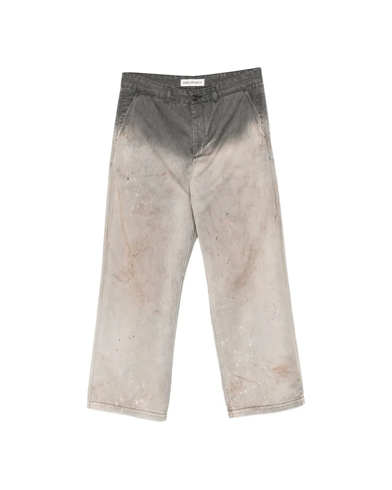Our Legacy Rig Paint-splatter Jeans Grey