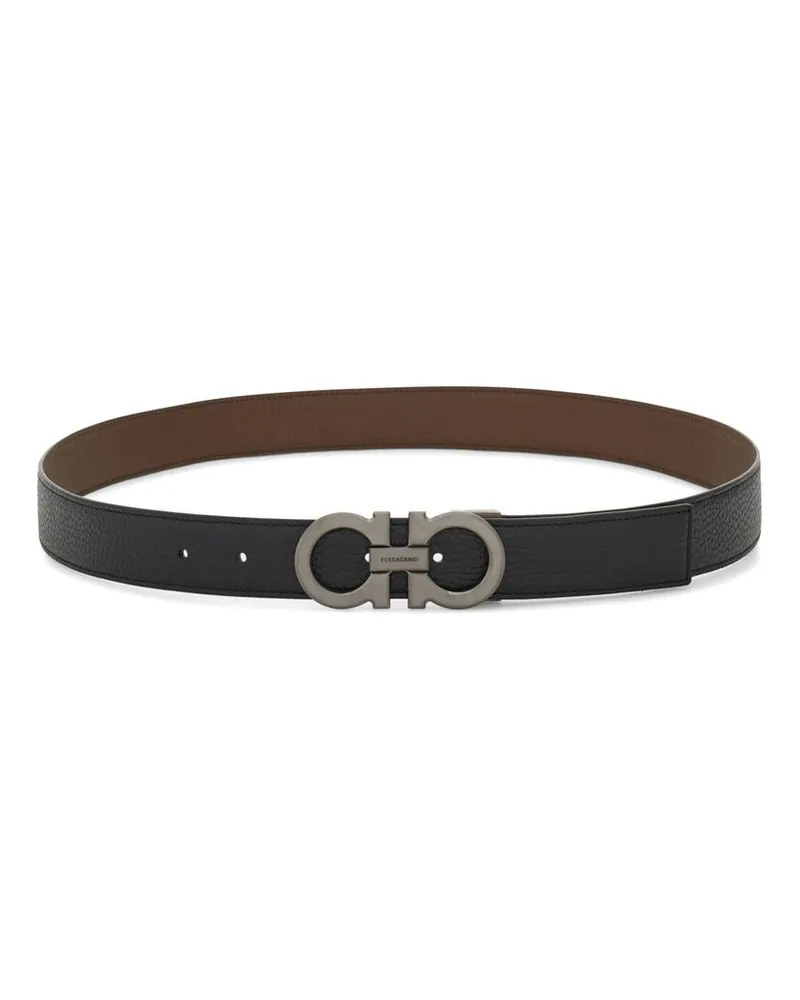 Ferragamo Reversible Gancini Belt Brown