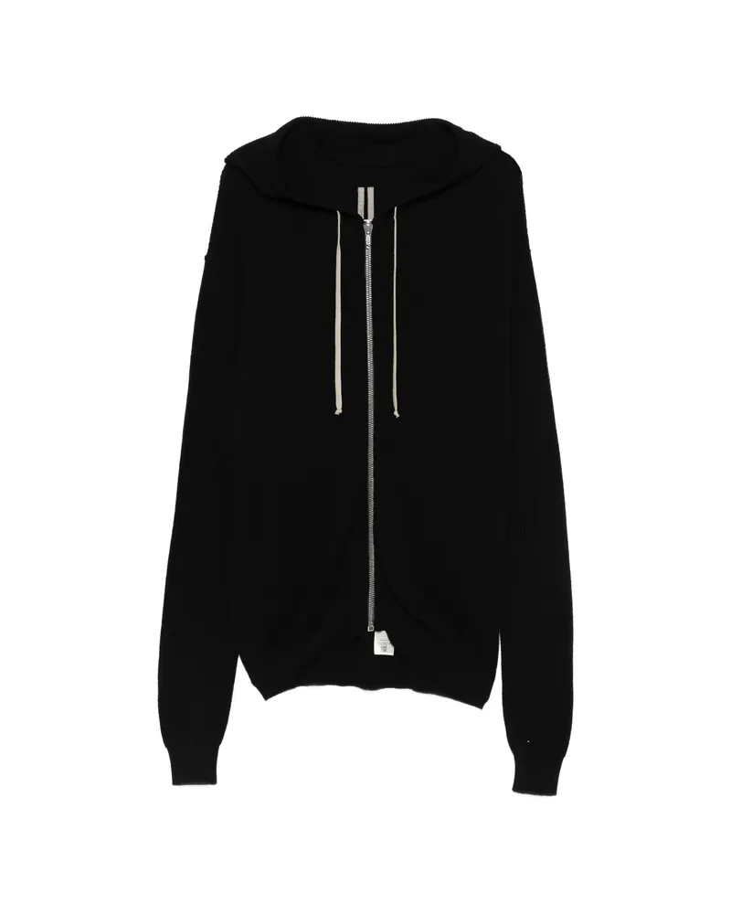Rick Owens Hooded Zip-up Cardigan Black