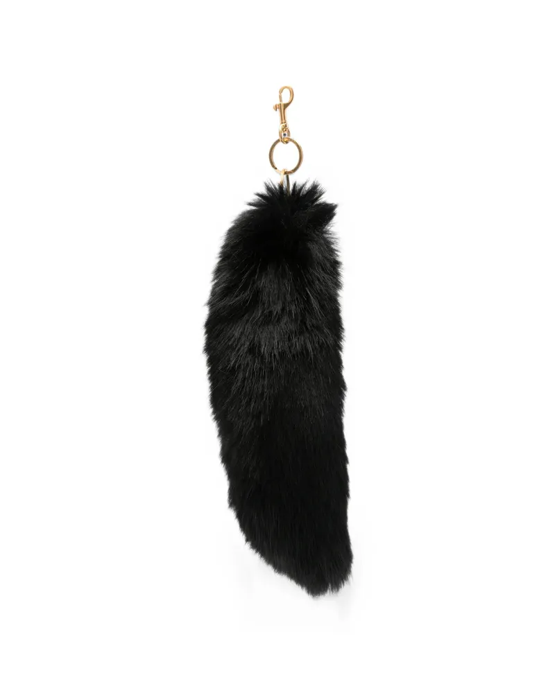 Balenciaga Faux-fur Tail Keyring Black