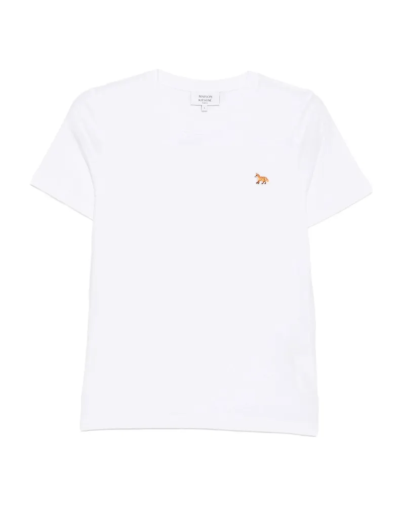 Kitsuné Fox-embroidered T-shirt White