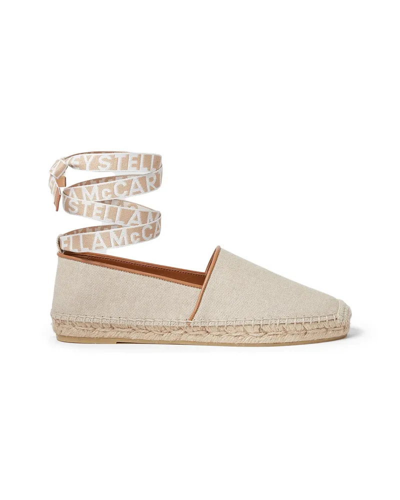 Stella McCartney Logo-lettering Flat Espadrilles Neutrals