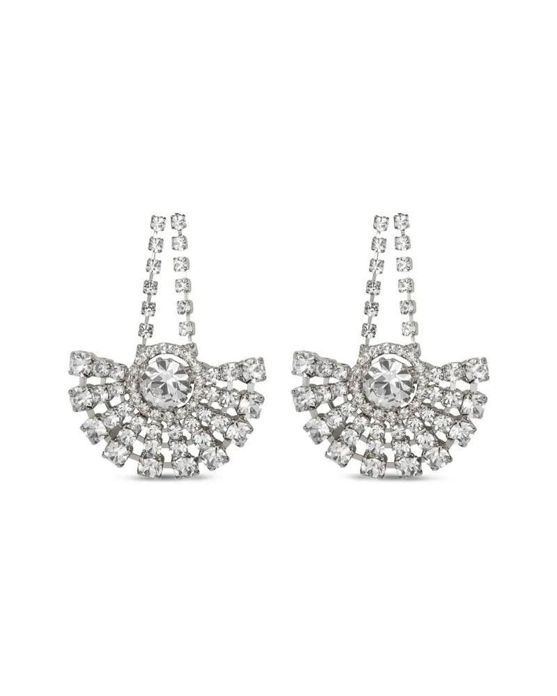 Jennifer Behr Crystal Velma Earrings Silver