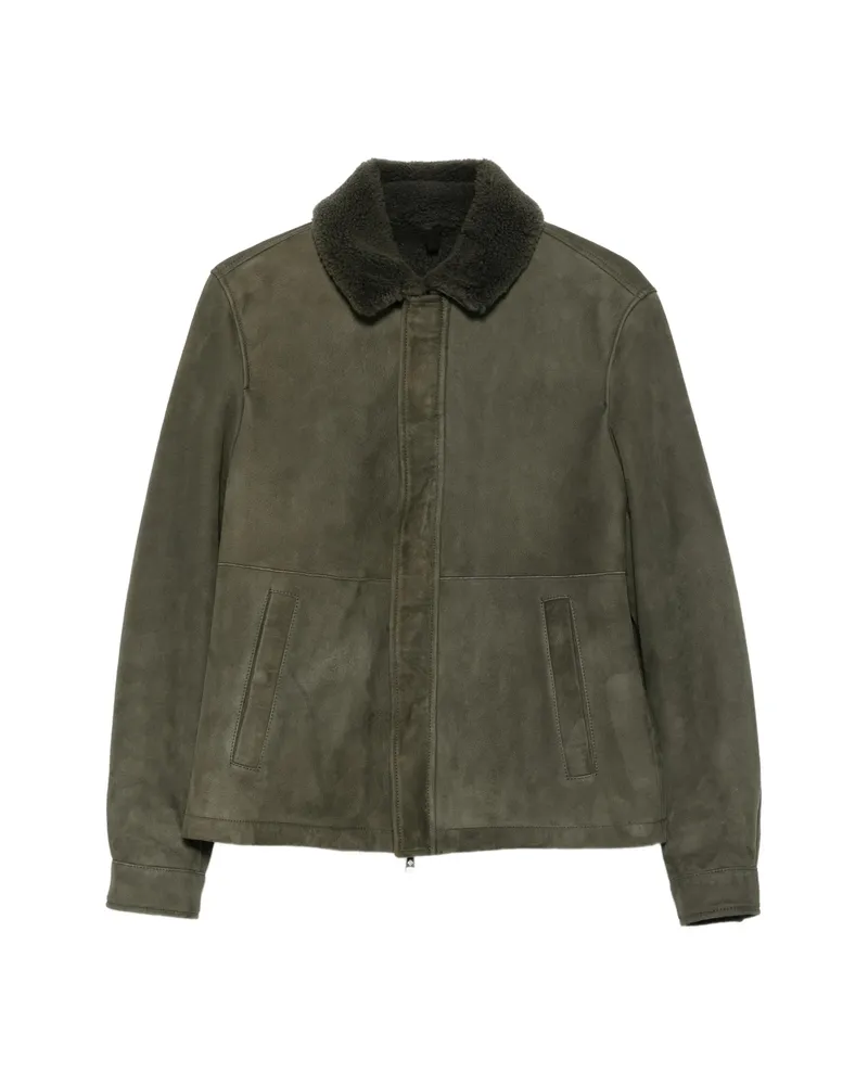Tagliatore Stow Suede Jacket Green