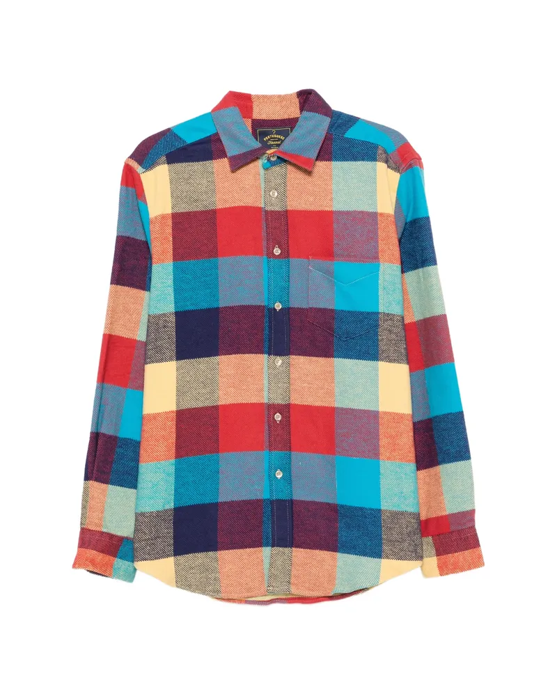 Portuguese Flannel Check Flannel Shirt Blue