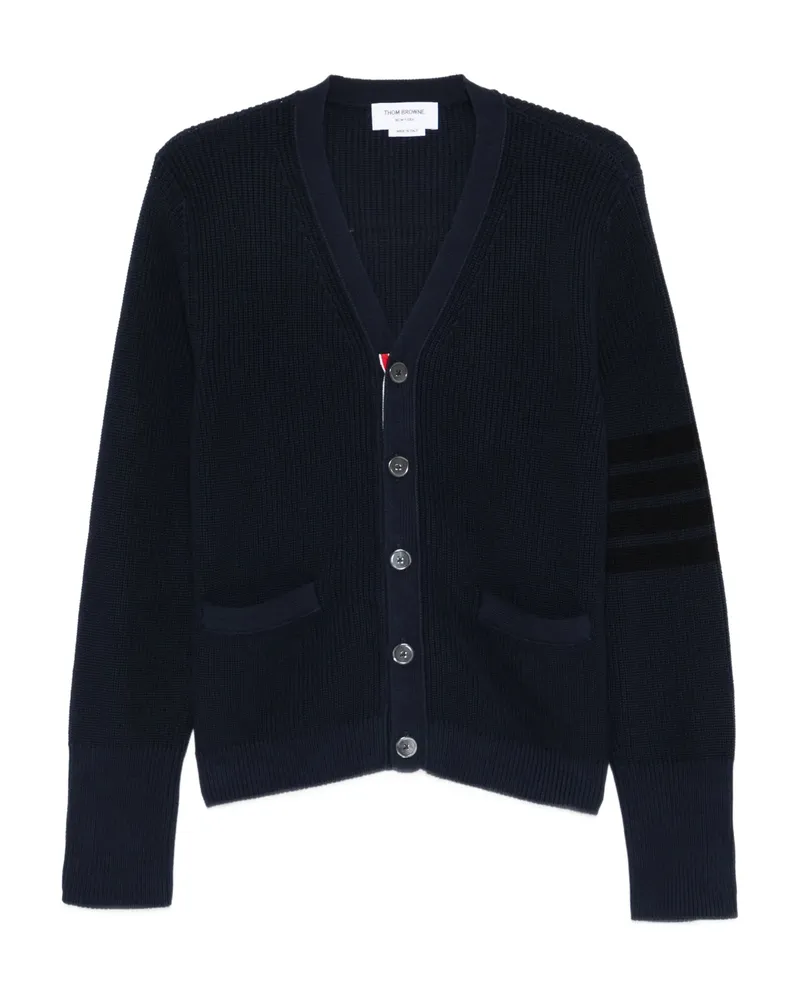 Thom Browne 4-Bar Stripe Blue Cardigan Blue