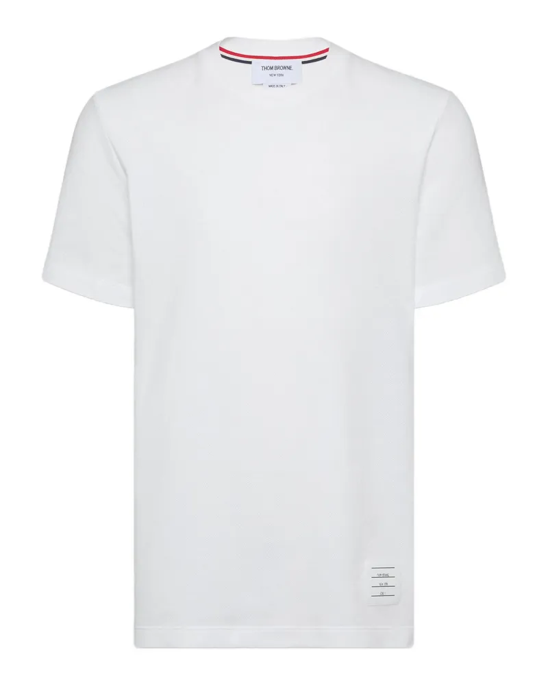 Thom Browne 4-Bar Stripe Cotton T-shirt White