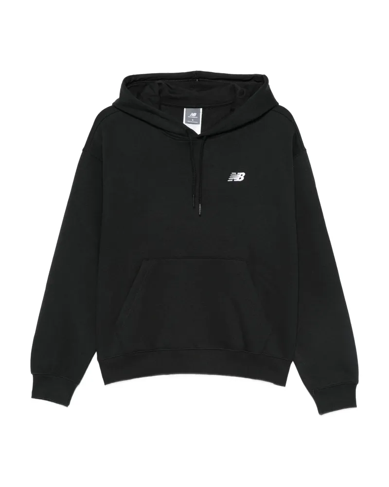 New Balance Logo-embroidered Hoodie Black