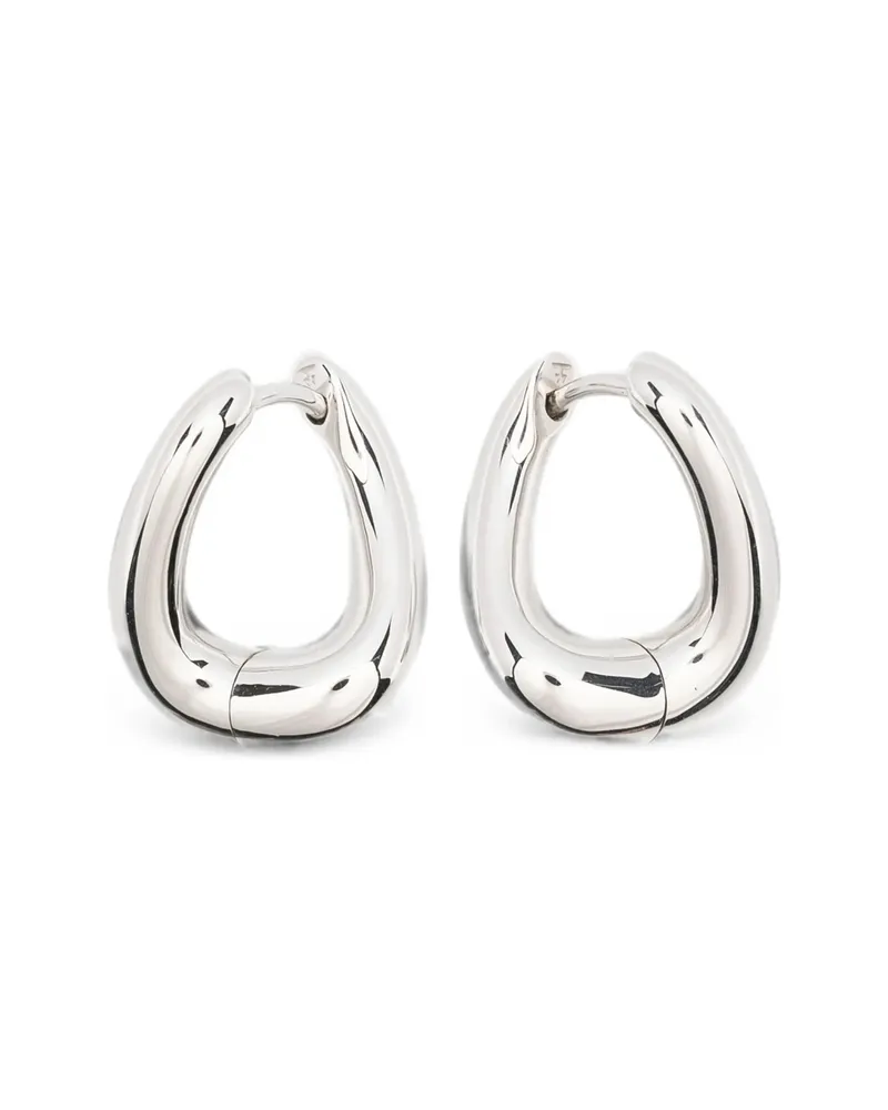 Tom Wood Twist Hoop Earrings Silver