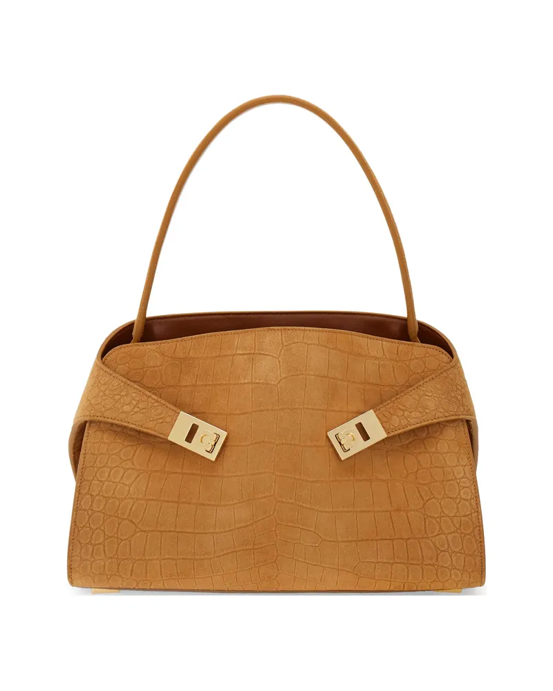 Ferragamo Hug Soft Shoulder Bag (M Neutrals
