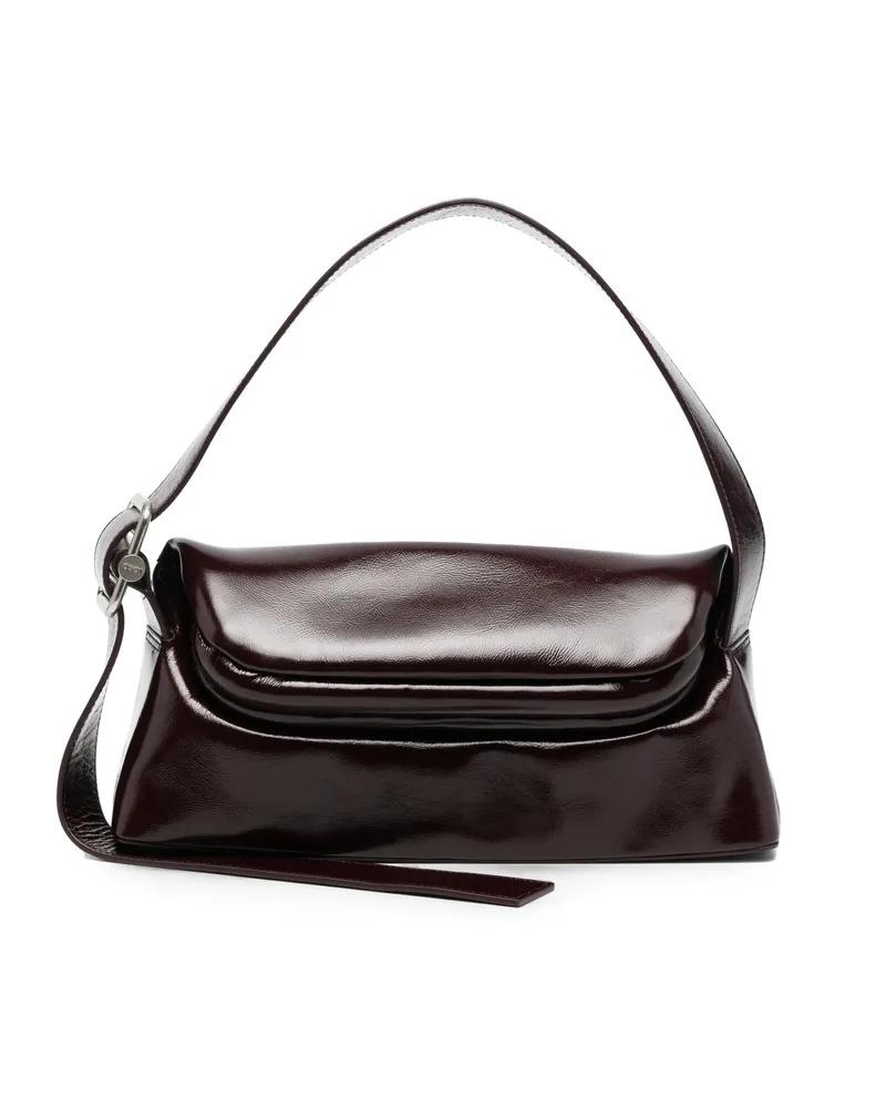 OSOI Buckle-detail Leather Tote Bag Red