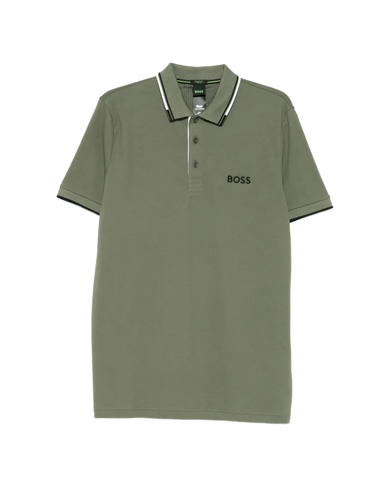 HUGO BOSS Logo-detail Polo Shirt Green