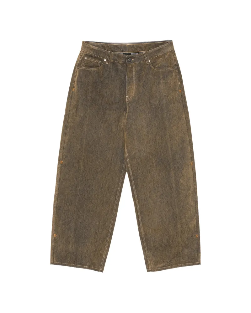 Daily Paper Acid-wash Jeans Brown