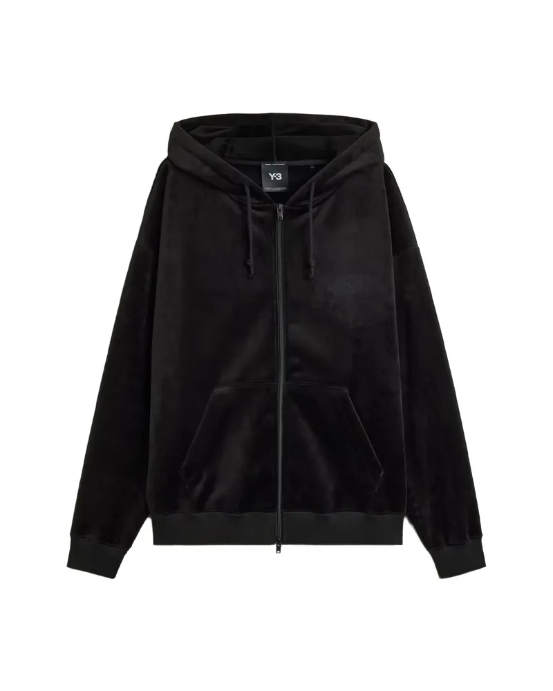 Y-3 Velvet Zip-up Hoodie Black