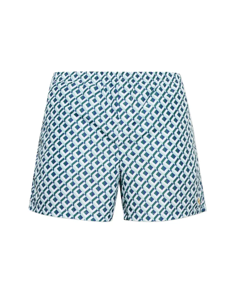 Casablanca Paris Cubist CC Monogram Swim Shorts White