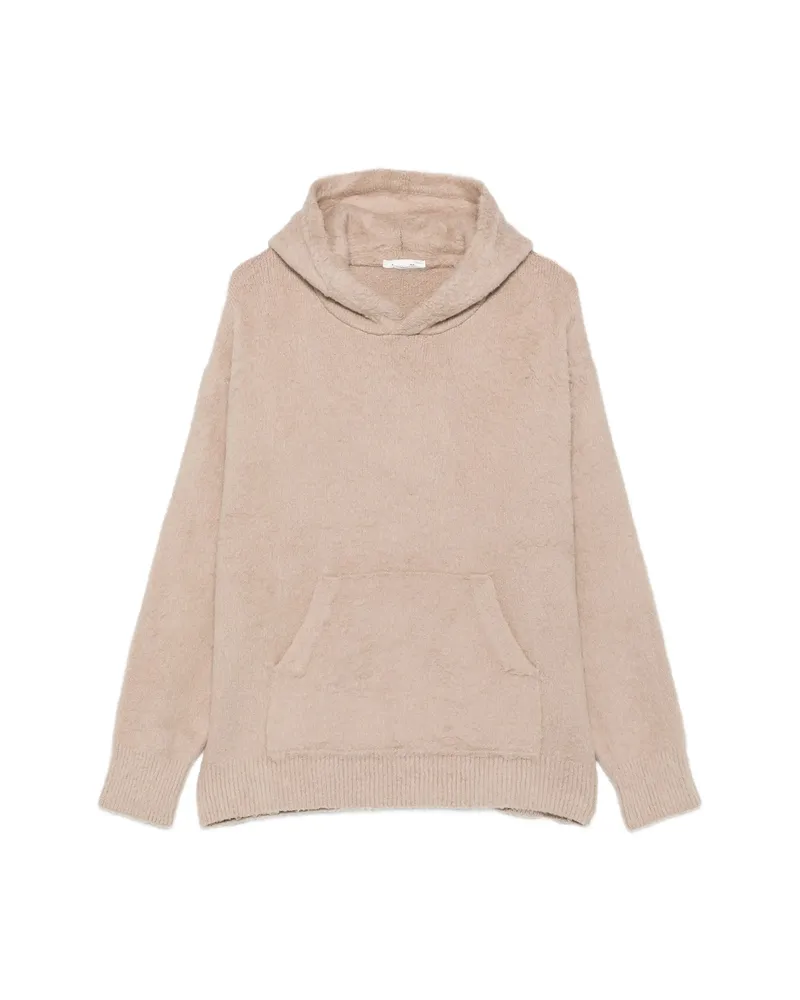 Roberto Collina Brushed-knit Hoodie Neutrals