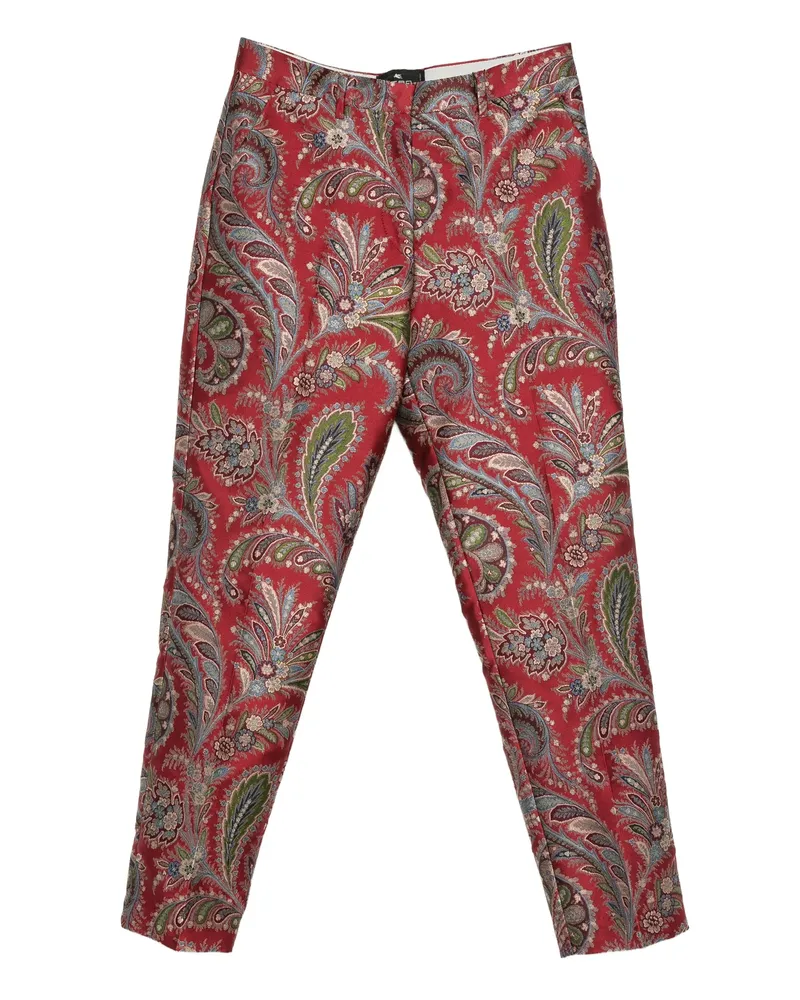 Etro Paisley-pattern Trousers Red