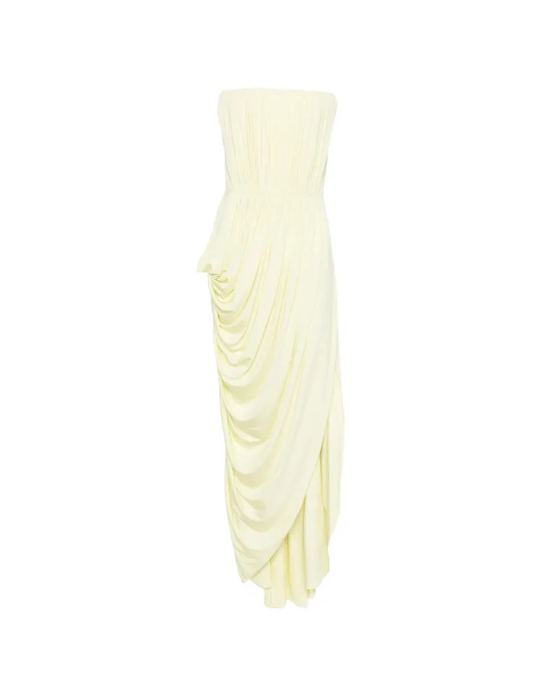Stella McCartney Draped Midi Dress Yellow