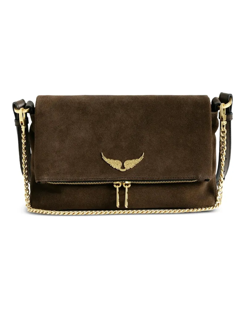 Zadig & Voltaire Rocky II Suede Bag Brown