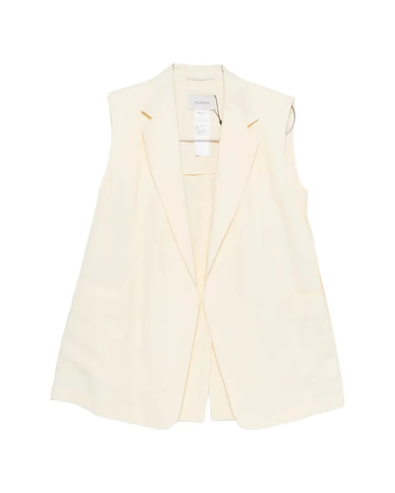 SPORTMAX Oversized Sleeveless Vest Neutrals