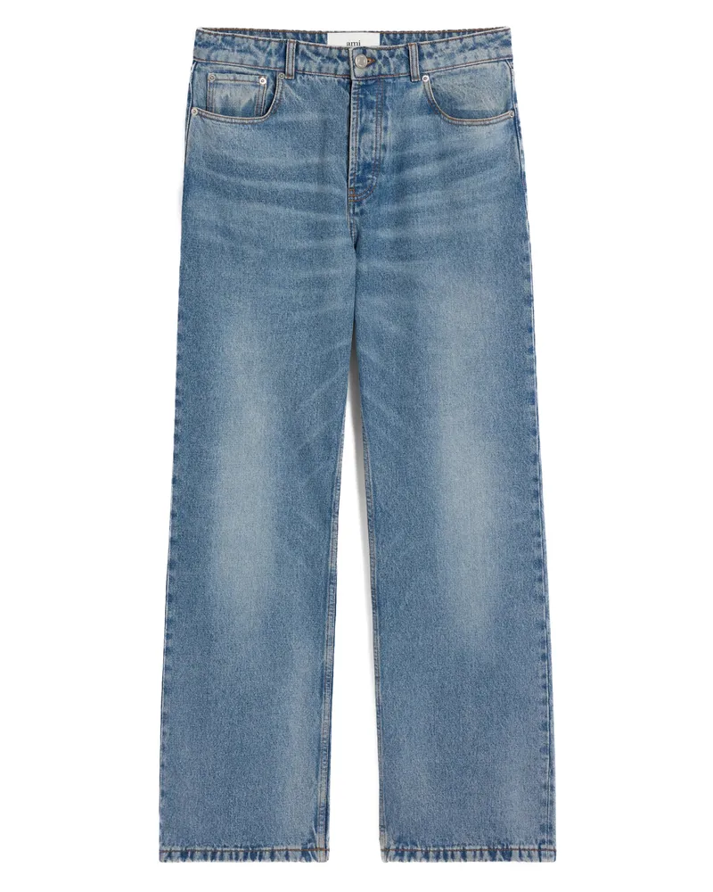 AMI Paris Wide-leg Jeans Blue