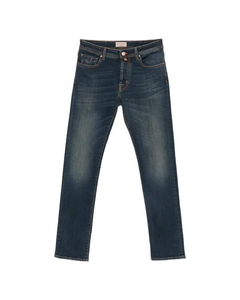 Jacob Cohën Faded-effect Straight-leg Jeans Blue