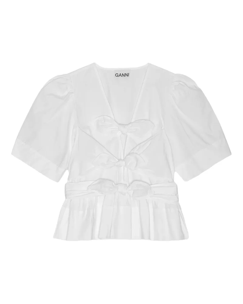 Ganni Peplum Blouse White