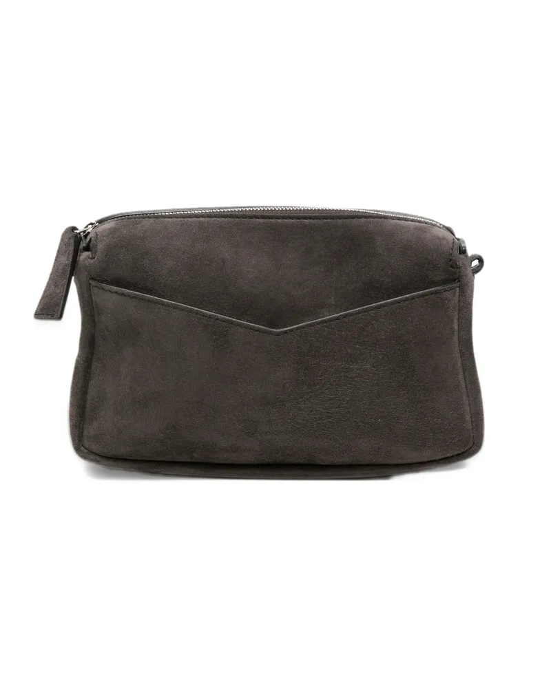 Max Mara Skipper XS Suede Shoulder Bag Grey