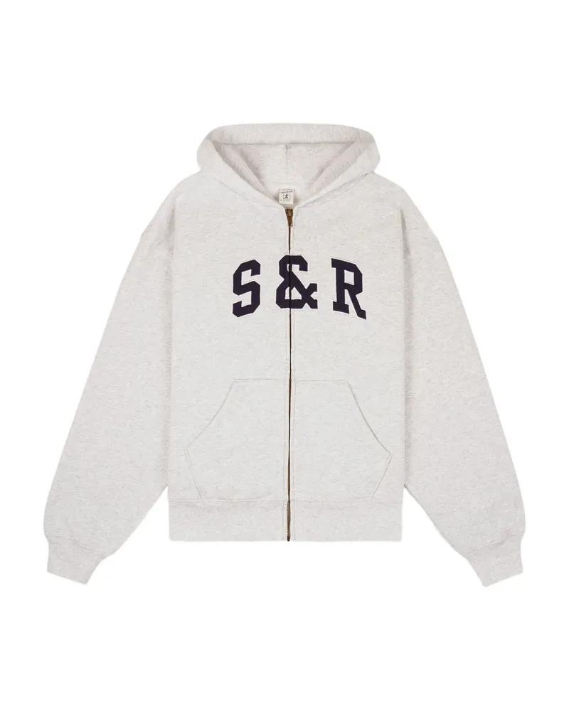 SPORTY & RICH Zip Hoodie Grey