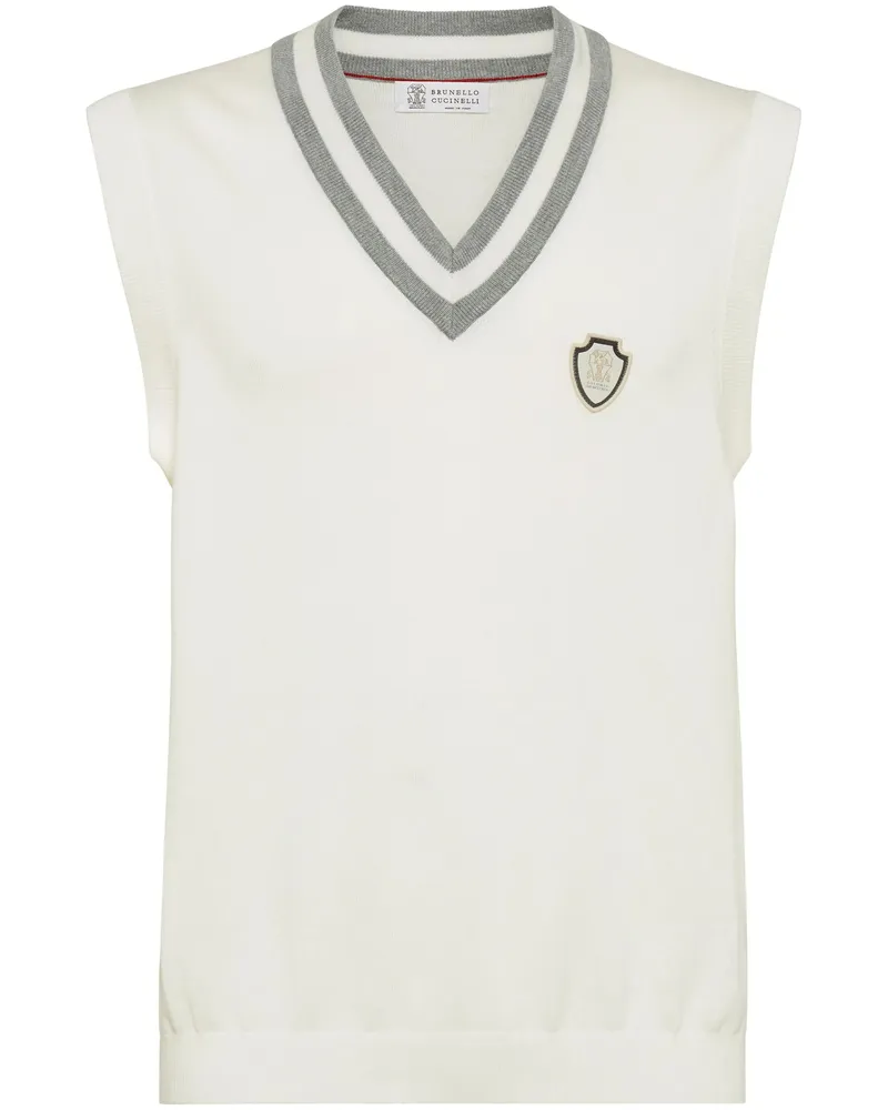 Brunello Cucinelli Cotton Vest White