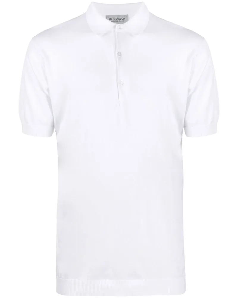John Smedley Straight Polo Shirt White