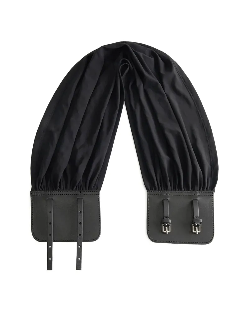 Paloma Wool Adriana II Ruched Buckle-fastening Belt Black