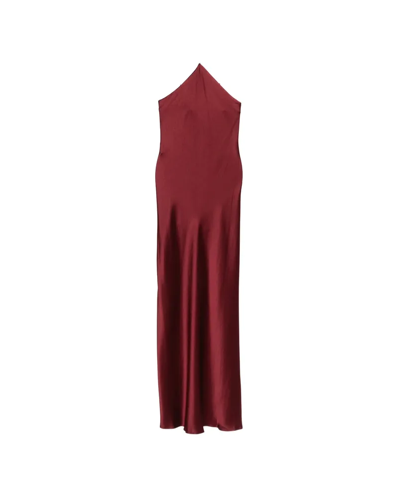 STAUD Cadence Beaded-halterneck Maxi Dress Red