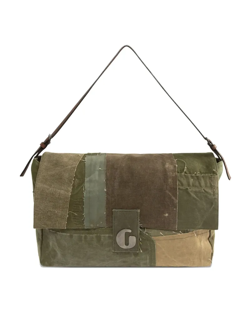 GALLERY DEPT. Merci XL Patchwork Shoulder Bag Green