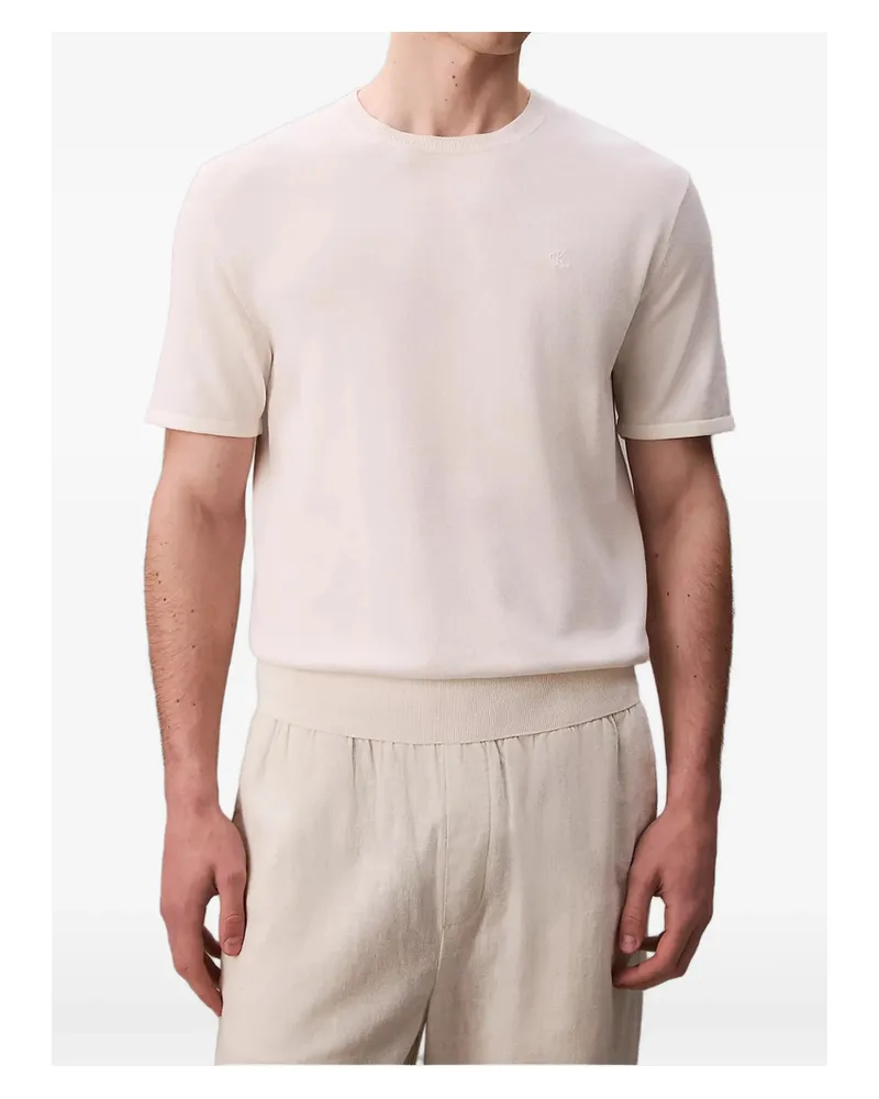 Calvin Klein Pima Knitted Sweater Neutrals