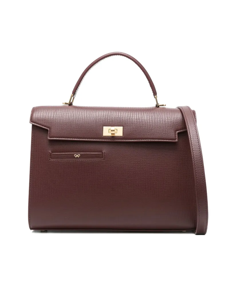 Anya Hindmarch Leather Tote Bag Red