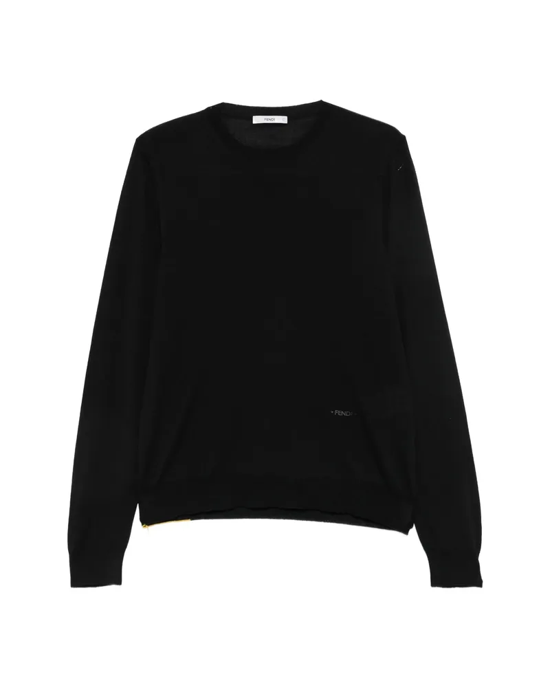 Fendi Logo-embroidered Sweater Black