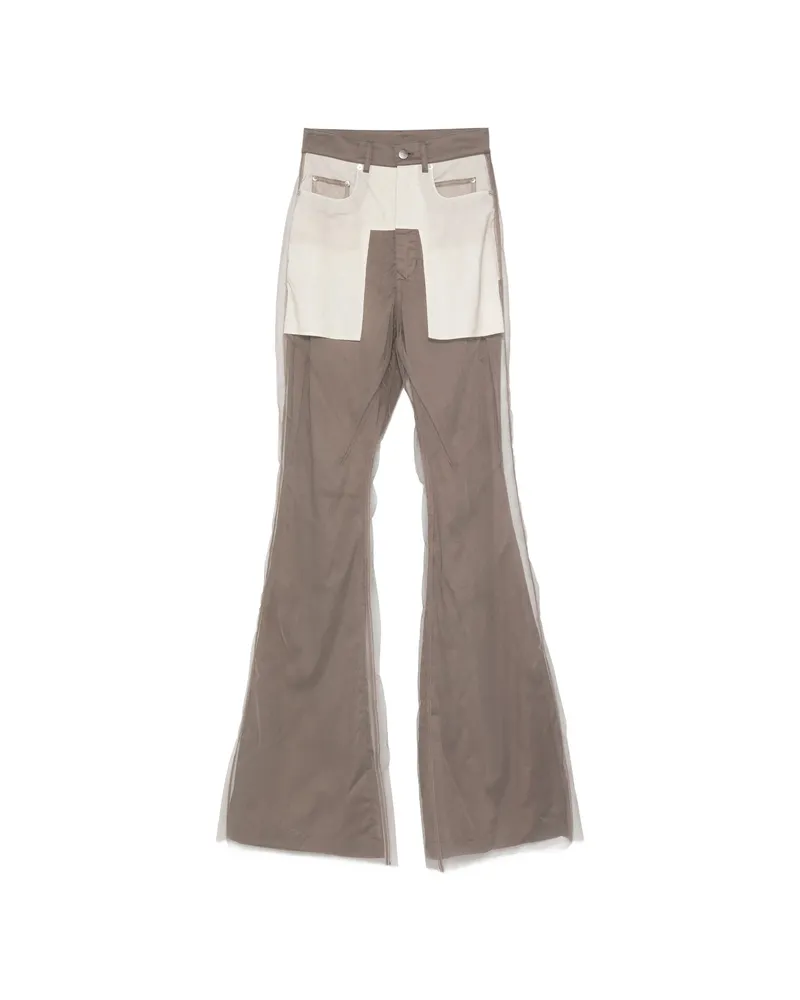 Rick Owens Bolan Panelled Trousers Brown