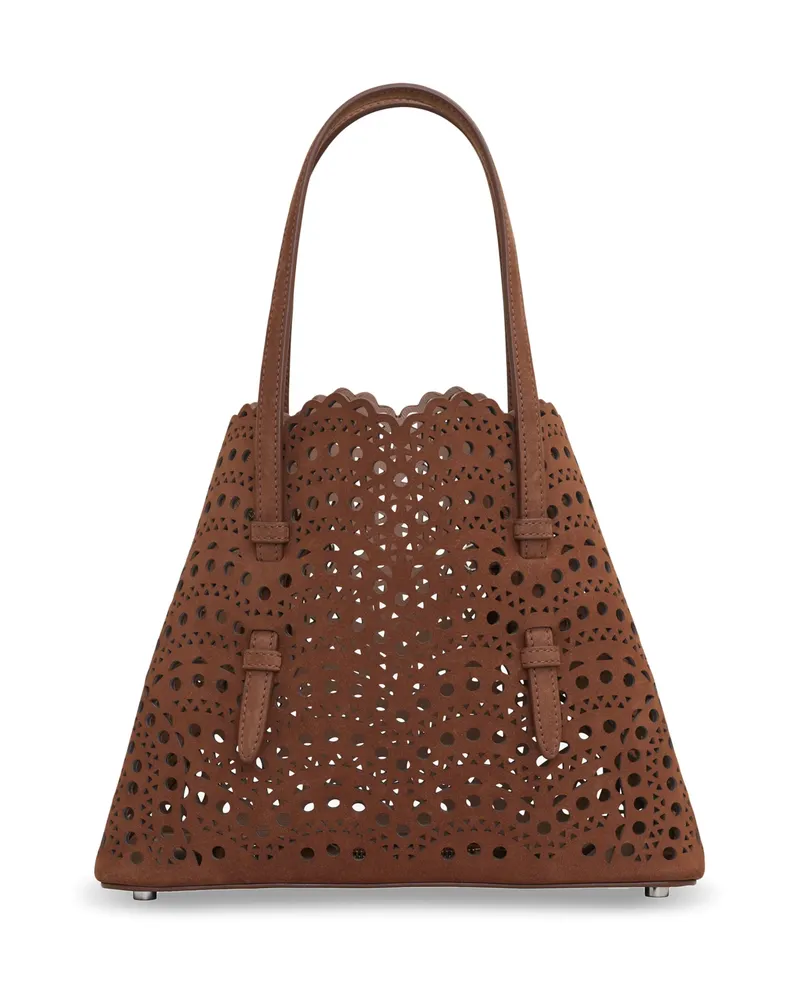 Alaïa Mina 25 Tote Bag Brown