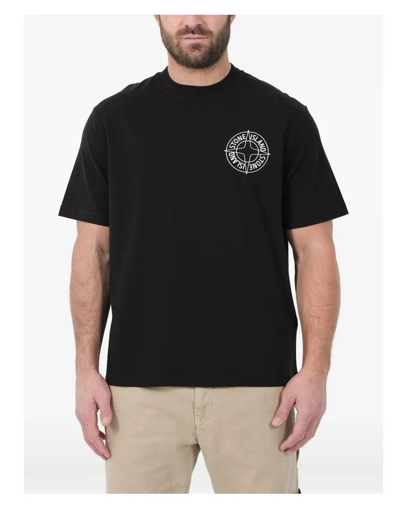 Stone Island Logo-print T-shirt Black