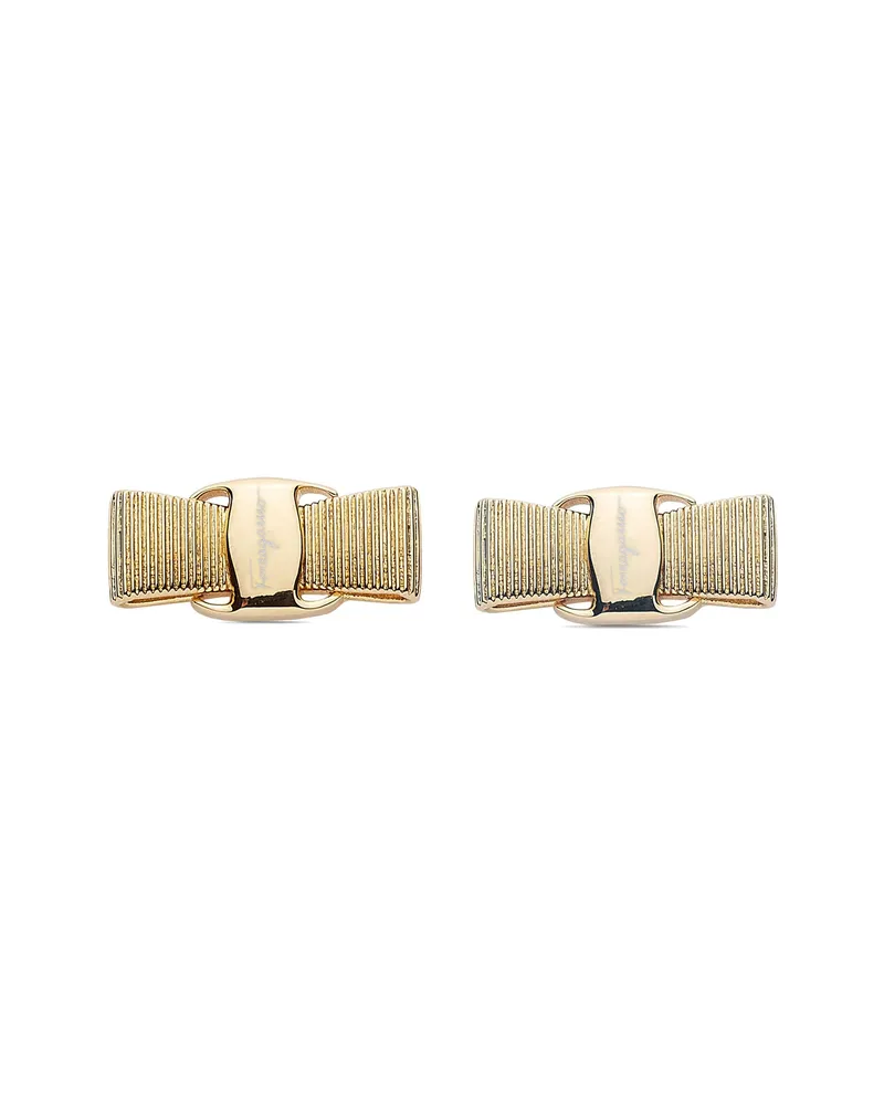 Ferragamo Vara Bow Earrings Gold