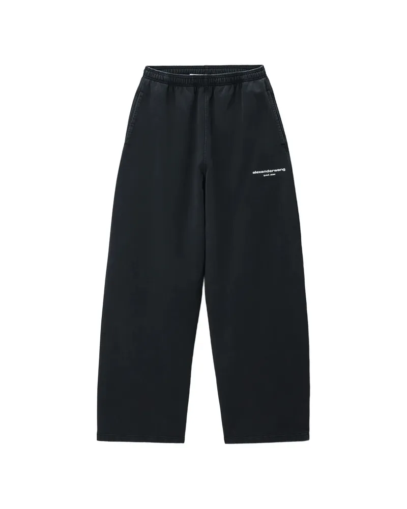 Alexander Wang Logo-print Mid-rise Relaxed Sweatpants Black
