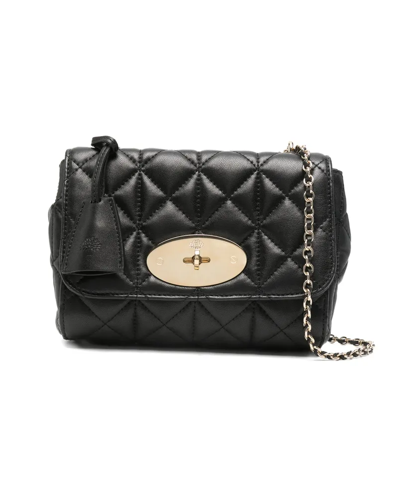 Mulberry Lily Quilted Shoulder Bag Black