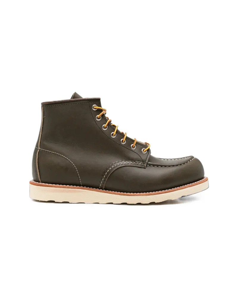 Red Wing Shoes Moc Toe Leather Boots Green