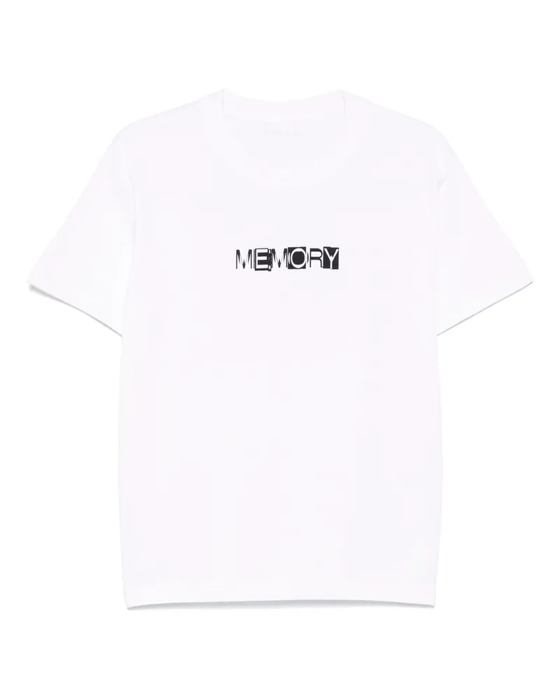 Sacai Slogan-print T-shirt White