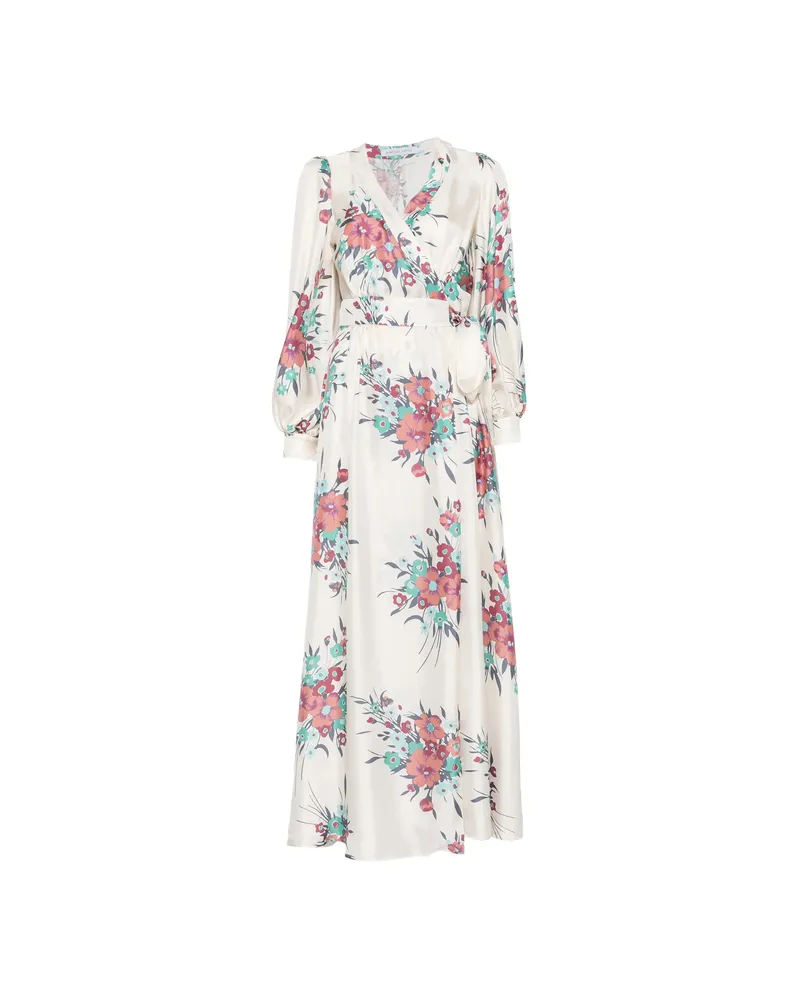 Raquel Diniz Aurora Floral-print Silk-satin Maxi Dress Neutrals
